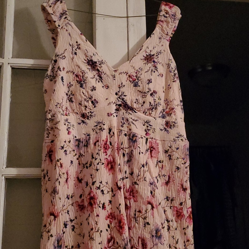 Wonderly Curvy Pink Floral Sundress - Size 3X